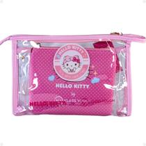 Kit Hello Kitty by Klass Vough: 1 Necessaire Transparente e 1 Estampada Kchk-03p Kit Hello Kitty by Klass Vough: 1 Necessaire Transparente e 1 Estampada Kchk-03p