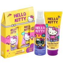 Kit Hello Kitty Cabelos Finos e Claros Cia da Natureza - 4 Itens Kit Hello Kitty Cabelos Finos e Claros Cia da Natureza - 4 Itens