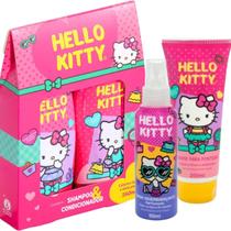 Kit Hello Kitty Cabelos Lisos e Delicados Cia da Natureza - 4 Itens Kit Hello Kitty Cabelos Lisos e Delicados Cia da Natureza - 4 Itens