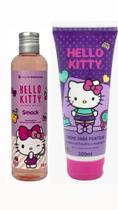 Kit Hello Kitty Colônia Splash Smack 210ml e Creme de Pentear cacheados e ondulados 200ml
