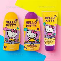 Kit Hello Kitty Infantil Cabelos Finos e Claros Shampoo + Condicionador + Creme para Pentear - Cia. da Natureza