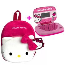 Kit Hello Kitty Mochila de Costas Pelúcia e Laptop Candide