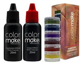 Kit Hematoma Sangue Queimadura Efeitos Especiais Colormake Maquiagem Artística Cosplay Halloween Fantasia Kit Hematoma Sangue Queimadura Efeitos Especiais Colormake Maquiagem Artística Cosplay Halloween Fantasia