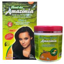 Kit Henê Da Amazônia Em Pó Preto + Creme Branco 500g Kit Henê Da Amazônia Em Pó Preto + Creme Branco 500g