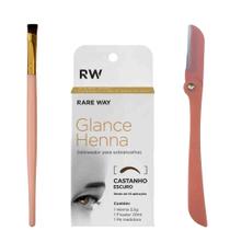 Kit Henna Glance Profissional Sobrancelha Pincel Navalha Kit Henna Glance Profissional Sobrancelha Pincel Navalha
