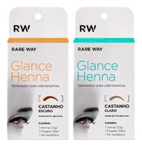 Kit Henna Glance Rare Way Castanho Claro + Castanho Escuro 3,5g
