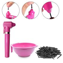 Kit Henna Mixer Elétrico 50 Paleta Refil Tigela Para Tinta Designer de Sobrancelhas Profissional Coloração