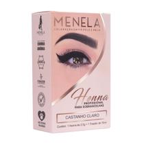 Kit Henna para sobrancelhas Menela 2,5g - Castanho Claro Kit Henna para sobrancelhas Menela 2,5g - Castanho Claro