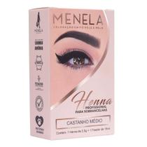 Kit Henna para sobrancelhas Menela 2,5g - Castanho Médio