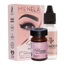 Kit Henna Para Sobrancelhas Menela 2,5g Cor Castanho Claro