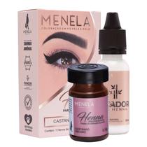 Kit Henna para Sobrancelhas Menela - Castanho Escuro