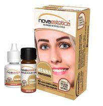 Kit Henna Para Sobrancelhas Nova Estética Castanho Médio 2,5g