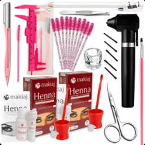 Kit Henna Sobrancelhas Material Completo Design Henna Makiaj Kit Henna Sobrancelhas Material Completo Design Henna Makiaj
