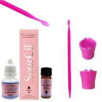 Kit Henna Sourcil Sobrancelha Palito Magico Dosador Dappen Para Misturas Profissional