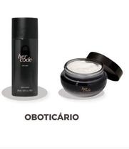 Kit Her Code Body Splash e Creme Hidratante Corporal Aveludado para Pele Macia