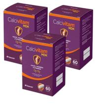 Kit Herbamed CalciVitam Mdk Com 3 Caixas De 60 Cápsulas Cada