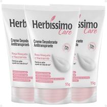 Kit Herbíssimo Care Rosa Mosqueta e Niacinamida: 3 Cremes Desodorante 55g
