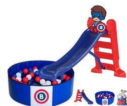 kit Heroi bebe piscina bolinhas escorregador alegria kit Heroi bebe piscina bolinhas escorregador alegria