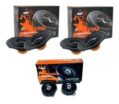 Kit Hertz COMPLETO para jeep Renegade compass commander fiat toro com 1Par Dcx87.3 alto falante painel 3,5 polegadas 60w + 2 pares Dcx690.3 180w porta