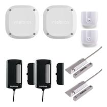 Kit Híbrido C/ 2 Transmissores TX 4020 SMART 2 Sensores XAS Porta de Aço 50mm 2 Nobreaks EFB 1201