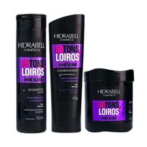 Kit Hidrabell 50 Tons de Loiro Sh+Cond+Masc 450g