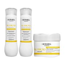 Kit Hidrabell By Lunna Nutrição Sh 350ml + Cond 350g + Masc 250g