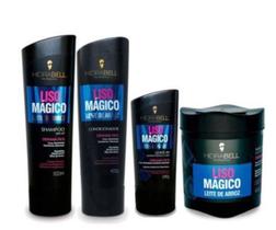 Kit Hidrabell Liso Mágico - Shampoo e Condicionador + Leave-in + Máscara