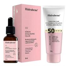 Kit Hidrabene Hyaluronic Filler 30 Ml +Protetor Facial FPS50 Kit Hidrabene Hyaluronic Filler 30 Ml +Protetor Facial FPS50