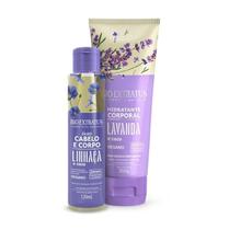 Kit Hidrante Bio Extratus Lavanda 200g + Oleo Linhaça 120ml