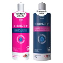 Kit Hidrapet Xampu 500ml + Hidrapet Creme 500ml Cães e Gatos