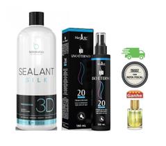 Kit Hidratacao Alisamento Selagem 1l + Protetor Termico 130g