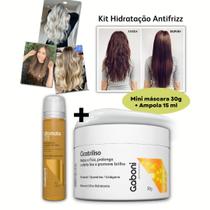 Kit Hidratação Antifrizz Mini Máscara 30g + Ampola Reconstrutora 15 ml Gaboni Kit Hidratação Antifrizz Mini Máscara 30g + Ampola Reconstrutora 15 ml Gaboni