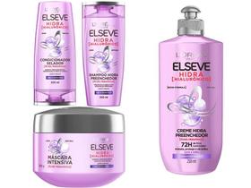 Kit Hidratação Capilar Elseve Loreal Paris Hidra Hialurônico Shampoo + Condicionador + Creme Pentear + Creme Tratamento - L'Oréal Paris