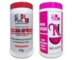 Kit Hidratação de Mandioca Óleo de Argan + Nutrição de Melancia Colágeno Kit Hidratação de Mandioca Óleo de Argan + Nutrição de Melancia Colágeno