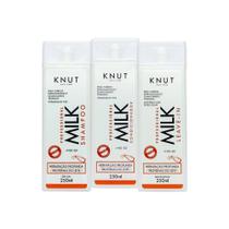Kit Hidratação Imediata Knut Milk Para Cabelos Ressecados (Shampoo+Condicionador+Leave-in)