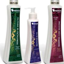 Kit Hidratação Impacto Shampoo Silicone Protetor Fio Midori Kit Hidratação Impacto Shampoo Silicone Protetor Fio Midori