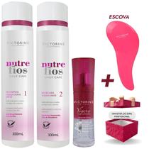 Kit Hidratação Intensa Profissional Para Todos os Tipos de Cabelo Proteção Solavr e Uv Brilho Antifrizz Livre de Sal e Parabenos