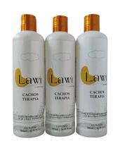 Kit Hidratação Lawi Shampoo, Condicionador e Leave-in para Cachos Kit Hidratação Lawi Shampoo, Condicionador e Leave-in para Cachos
