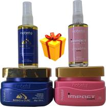 Kit Hidratação Mas 300g Finalizador 60ml Ouro- Impact Hobety