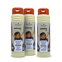 Kit Hidratação Óleo De Coco Kids Meninos Maycrene (Shampoo e Condicionador) 400ml