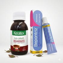 Kit Hidratação Profunda Óleo Rosa Mosqueta Keratex 60ml Bepantriz Dermo 30g Kit Hidratação Profunda Óleo Rosa Mosqueta Keratex 60ml Bepantriz Dermo 30g