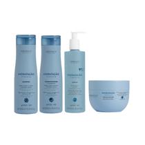 Kit Hidratação Shampoo Condicionador Máscara 500g Leave-in Kit Hidratação Shampoo Condicionador Máscara 500g Leave-in