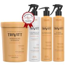 Kit Hidratação Trivitt + Segredo + Cauterização + Fluido Escova