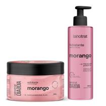 Kit Hidratante 190ml + Esfoliante 300g Labotrat Morango Corpo e Rosto