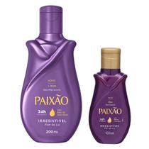 Kit Hidratante 200ml e Óleo Corporal Irresistível 100ml Para Pele Macia, Hidratada e Perfumada Kit Hidratante 200ml e Óleo Corporal Irresistível 100ml Para Pele Macia, Hidratada e Perfumada