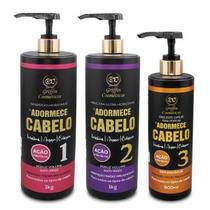 Kit Hidratante Capilar Adorme Cabelo - Griffin 3pçs