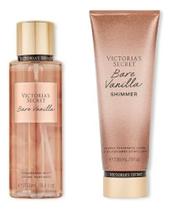 Kit Hidratante Corporal + Body Splash Bare Vanilla Shimmer Victoria Secret brilho - Mais vendido