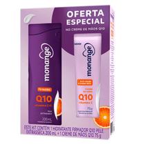 Kit Hidratante Corporal Monange Firmador Q10 200ml + Creme de Mãos 75g