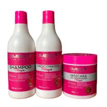 Kit Hidratante De Pitaya Shampoo, Condicionador E Máscara 500g OmegaHair - OMEGA HAIR