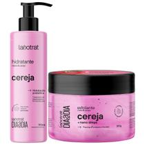 Kit Hidratante + Esfoliante Corpo E Rosto Labotrat Dia A Dia Cheiro De Fruta Cereja 300g